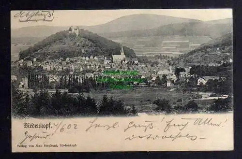 128588 AK Biedenkopf 1902 Panorama mit Kirche