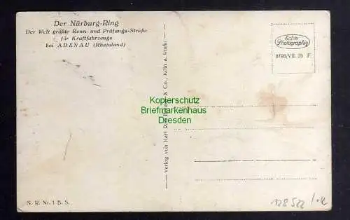 128522 AK Nürburgring Fotokarte Start- und Ziel Platz bei Adenau Rheinland