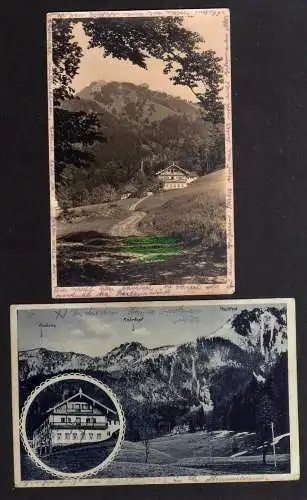 128053 2 AK Törwang Samerberg Rosenheim 1930 Alpengasthaus Pension Duft Bräu