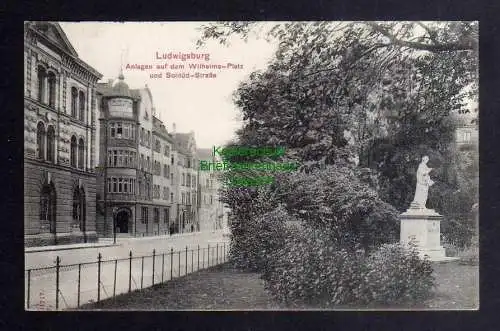 128088 AK Ludwigsburg 1909 Anlagen auf dem Wilhelms Platz Solitüd Straße