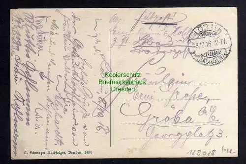 128028 AK Löbau Ziegenhof Ältestes Haus 1916 Feldpost