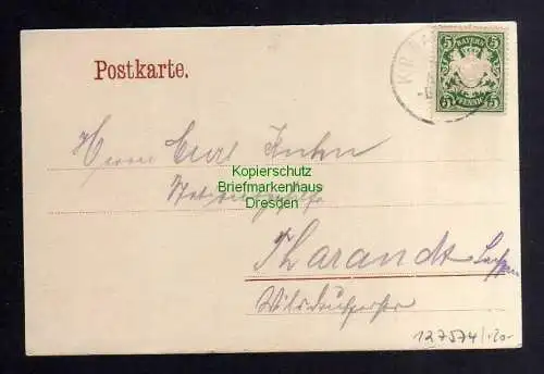 127574 AK Isar Grünwald Gasthaus zum Lindenwirt 1908 Schloss Grünwald