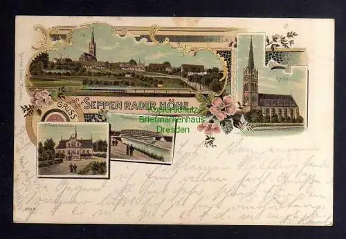 127736 AK Seppenrader Höhe Kirche Hospital 1899 Dortmund Emshafen Kanal Litho