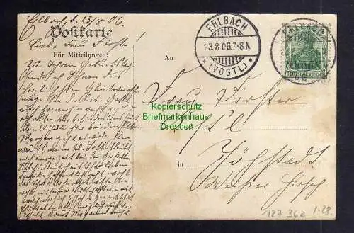 127362 AK Klingenthal i. S. 1906 Auerbacherstrasse