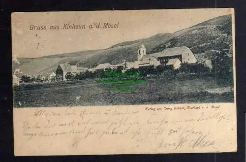 127428 AK Kinheim an der Mosel Panorama mit Kirche um 1900