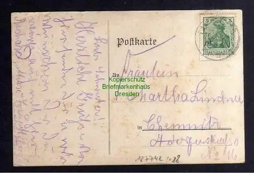 127742 AK Langenchursdorf Callenberg Schettlermühle 1909 b Hohenstein-Ernstthal