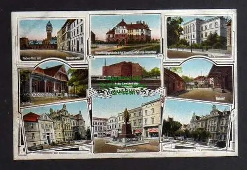 127814 AK Kreuzburg O.-S. Nachof Platz Kreishaus Mühle Ufer Mühle Bahnhof um