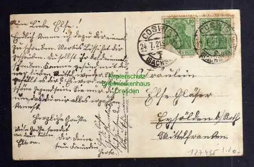 127435 AK Coswig i. s. Wettinplatz 1921 Verlag Brück & Sohn Meissen Nr. 14869