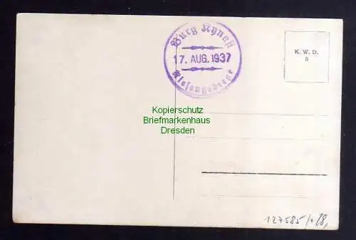 127585 AK Burg Kynast Riesengebirge Fotokarte Kriegerdenkmal 1937