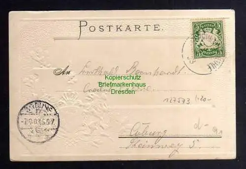 127573 AK Fränkische Schweiz Muggendorf 1903 Wappen Prägekarte Passepartout