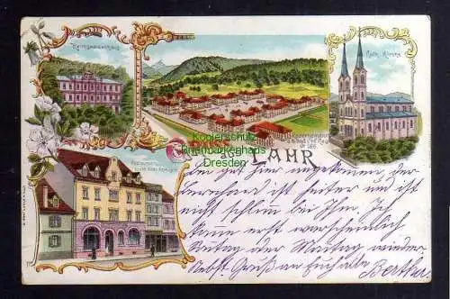 127200 AK Lahr um 1900 Litho Reichswaisenhaus Restauration zu den Drei Königen