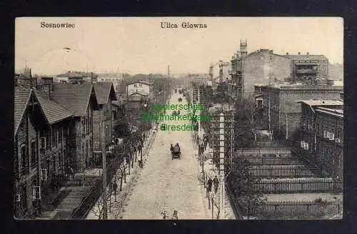 126936 AK Sosnowiec Sosnowitz 1915 Feldpost Ulica Glowna