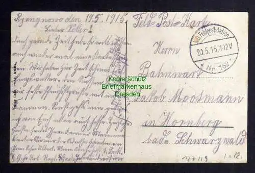 127119 AK Mlawa Neidenburger Straße 1915 Feldpost