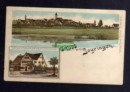 126930 AK Segringen Dinkelsbühl 1898 Gasthaus & Spezereihandlung Georg Schneider