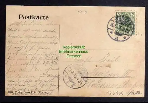 126906 AK Wurzen 1905 15. Kreisfest Jünglings- und Männervereine Kirche