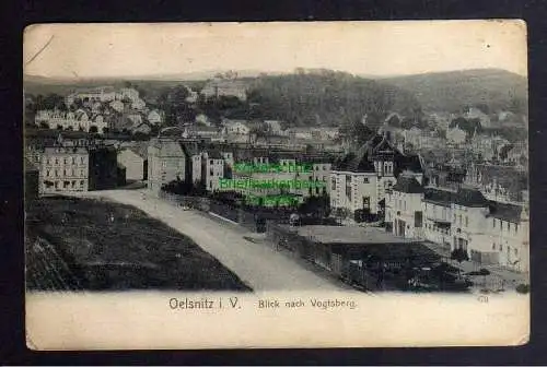 127136 AK Oelsnitz im Vogtland Blick nach Vogelsberg 1922