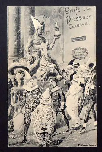 127261 AK Dresden Dresdner Carneval 1913 Circus Sarrasani Künstlerkarte E Limmer