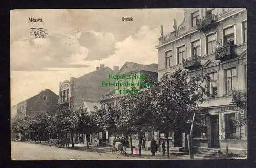 126991 AK Mlawa Polen Rynek Rathaus Feldpost 1915