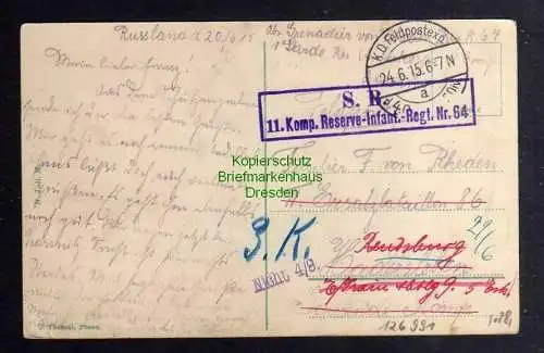 126991 AK Mlawa Polen Rynek Rathaus Feldpost 1915