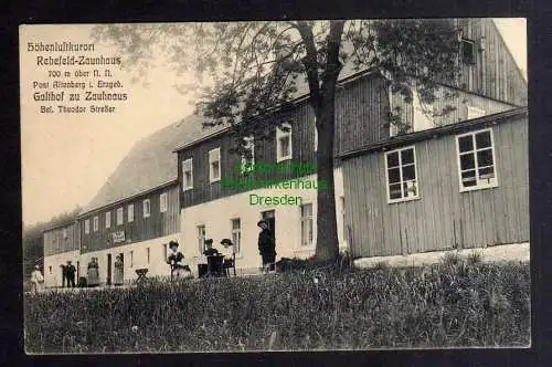 126954 AK Rehefeld Zaunhaus 1909 Post Altenberg Gasthof