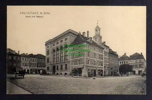 126804 AK Freystadt N.-Schlesien Markt Rathaus 1909