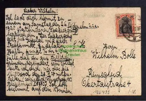 126499 AK Remscheid 1920 Kriegswahrzeichen Jugendspende Obersekunda