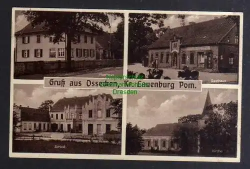 126834 AK Osieki Leborskie Ossecken Kr. Lauenburg Pommern 1936 Gasthaus Dieball