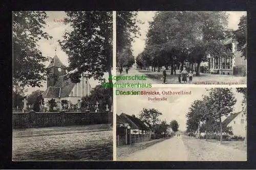 126725 AK Börnicke Osthavelland Kirche Dorfstr. Kaufhaus A. Stargardt 1915