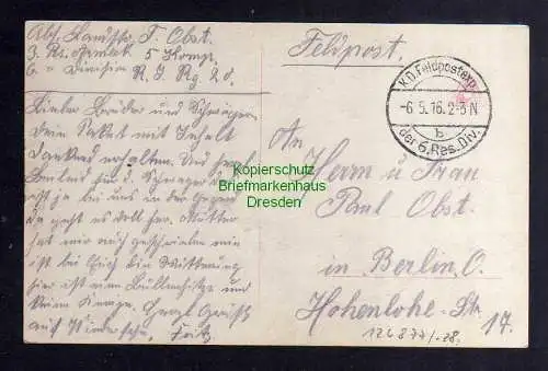 126877 AK Ruckmann vor Dünhof Russland 1916 Feldpost