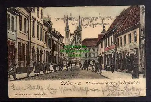 126407 AK Köthen Anhalt Cöthen 1901 Schalaunische Straße St. Jacobskirche