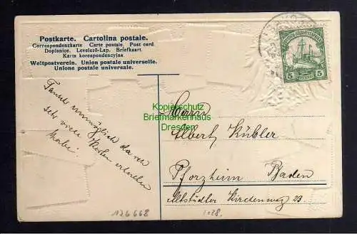 126668 AK DSW Südwestafrika Usakos 1911 Briefmarken Wappen geprägt