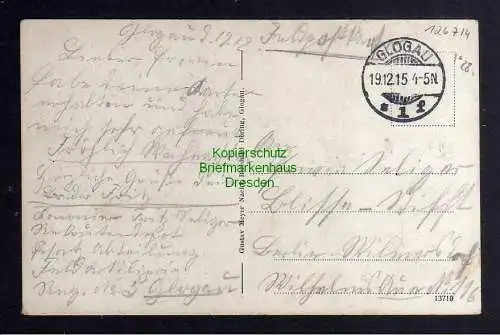 126714 AK Glogau Glogow Wilhelmplatz 1915 Feldpost