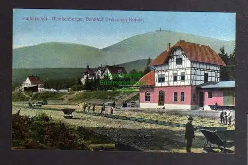 126755 AK Halberstadt Blankenburger Bahnhof um 1910 Offizielle AK Nr. 6