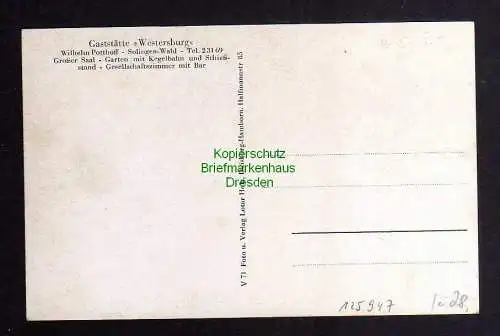 125947 AK Solingen Wald Gaststätte Westersburg um 1935