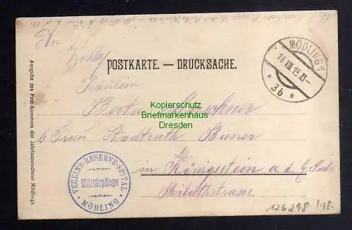 126298 AK Mödling Niederösterreich 1904 Tausendjahrfeier 1915 verwendet Feldpost