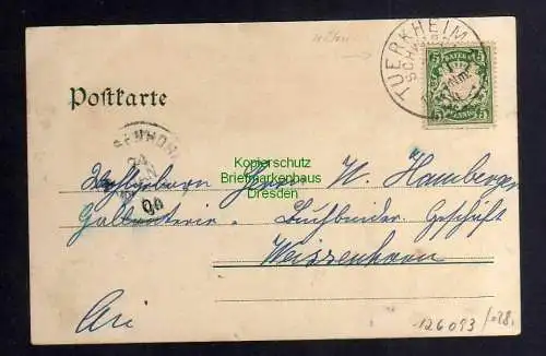 126093 AK Türkheim Litho 1904 Marienplatz Kirche Kloster Amtsgebäude