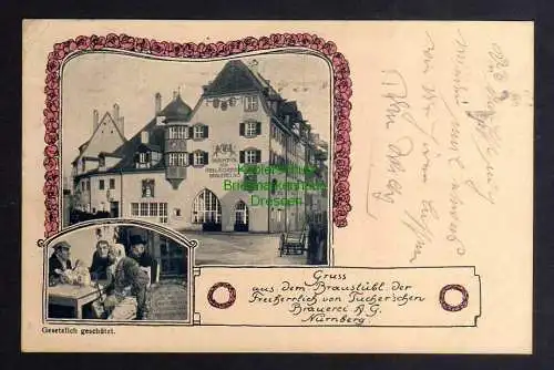 126052 AK Nürnberg 1913 Restaurant Braustübl Tuchersche Brauerei