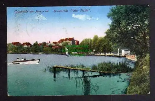 126051 AK Grünheide am Peetz See Restaurant Vater Fielitz 1929