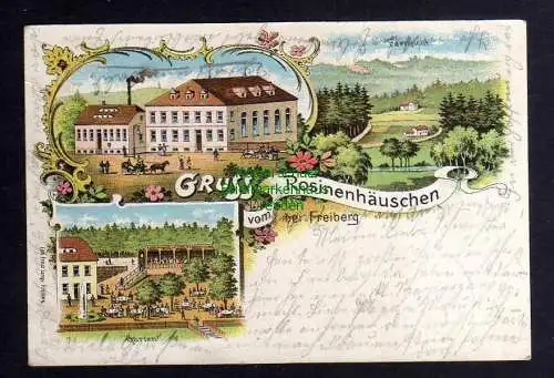 126224 AK Rosinenhäuschen Bei Freiberg 1900 Litho Gasthaus