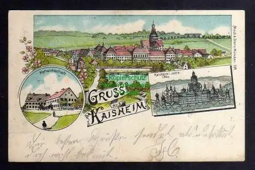 126086 AK Kaisheim Litho 1902 Hofwitschaft Gasthaus Panorama