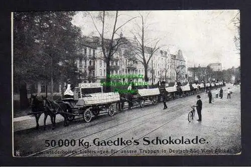 126153 AK Hamburg Gaedkes Schokolade Schutztruppe Deutsch Südwestafrika um 1910