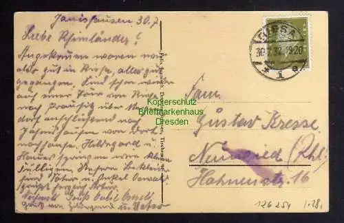 126254 AK Prausitz bei Riesa 1932 Bahnhof Kirche Schule Pfarrhaus