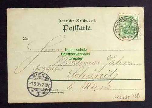 126228 AK Struppen bei Pirna 1905 Federlitho Gasthaus Deutsches Haus