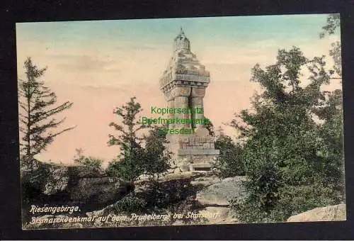 126161 AK Riesengebirge Bismarckdenkmal Prudelberg Stansdorf 1907