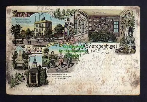 125656 AK Monarchenhügel Leipzig Liebertwolkwitz Litho 1903 Restaurant