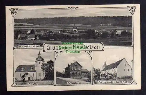 125248 AK Essleben Eßleben-Teutleben 1907 Kirche Schule Gasthof Panorama