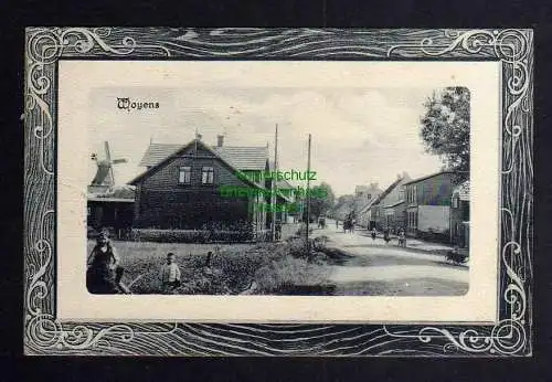 125618 AK Vojens Woyens Schlesvig 1920 Windmühle Mole Dorfstraße