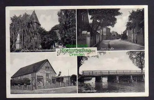 125135 AK Wedringen Haldensleben 1942 Kirche Dorfstraße Geschäftshaus Hermann Lu