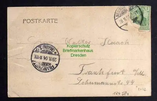 124581 AK Neumünster 1904 Partie am Mühlenteich m. d. Vereinsbank