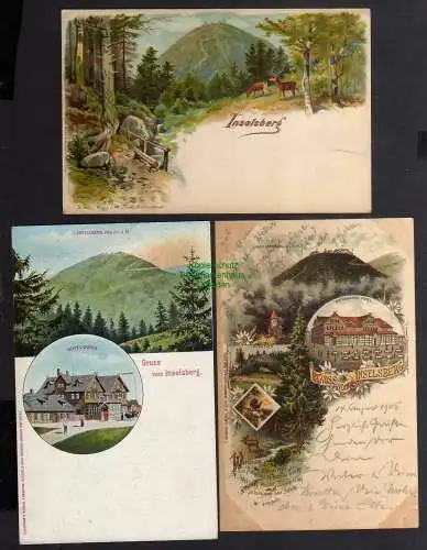 124753 3 AK Inselsberg Litho 1905 Gothaisches Hotel Gotha Thorstein